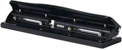 Дырокол Kw-Trio 09680 макс.:16лист. металл/пластик черный отв.:4 с линейкой