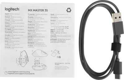 Мышь Logitech MX Master 3S графитовый оптическая 8000dpi беспров. BT/Radio USB 5but (910-006565)