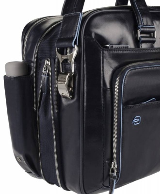 Деловая сумка Piquadro Blue Square CA2765B2/BLU2 с отделением для ноутбука 15" синяя натур.кожа