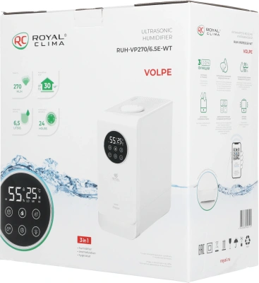 Увлажнитель воздуха Royal Clima RUH-VP270/6.5E-WT 28Вт (ультразвуковой) белый