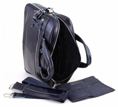 Деловая сумка Piquadro Blue Square CA2849B2/BLU2 с отделением для ноутбука 15" синяя натур.кожа