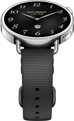 Смарт-часы Xiaomi Watch S4 41мм 1.32" AMOLED корп.серебристый рем.черный разм.брасл.:120-190 мм (BHR07VRGL)