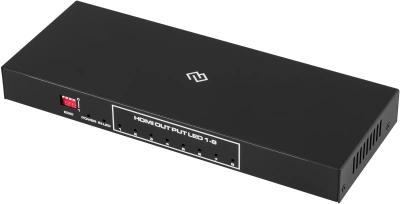 Сплиттер аудио-видео Digma DHSP-v2x8 HDMI (f)/8xHDMI (f) черный