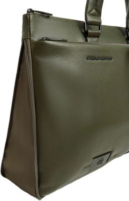 Деловая сумка мужская Piquadro Russel CA4021W137/VE2 с отделением для ноутбука 15.6" хаки натур.кожа