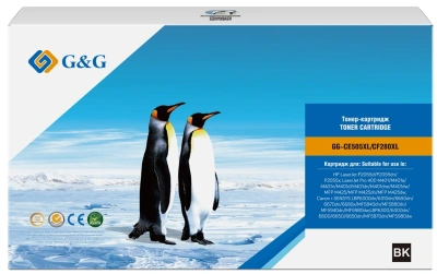 Картридж лазерный G&G GG-CE505XL/CF280XL CE505X/CF280X черный (13000стр.) для HP P2055d/P2055dn/P2055x LJ Pro 400 M401/M401a/M401n/M401d/M401dn/M401dne/M401dw/M425/M425dn/M425dw с чипом