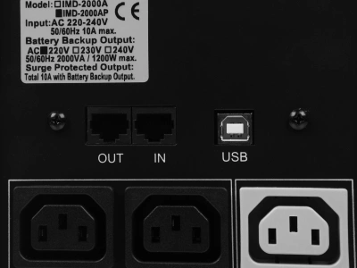 Источник бесперебойного питания Powercom Imperial IMD-2000AP 1200Вт 2000ВА черный