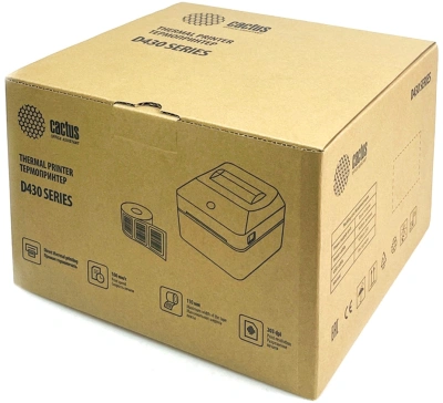 Термопринтер Cactus CS-TP-D430UB 203dpi 160мм/с/USB/BT для печ.этик. черный