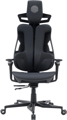 Кресло Cactus CS-CHR-DUO-BBK черный искусственная кожа с подголов. крестов. алюминий пластик черный