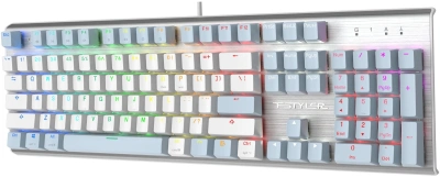 Клавиатура A4Tech FS100 механическая синий USB for gamer LED кабель 1.8м
