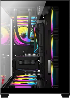 Корпус Bloody CC-122 черный без БП ATX 10x120mm 1xUSB2.0 1xUSB3.0 audio