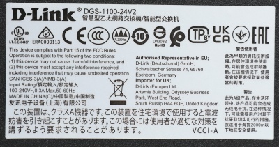 Коммутатор D-Link DGS-1100-24V2/A (L2) 24x1Гбит/с настраиваемый