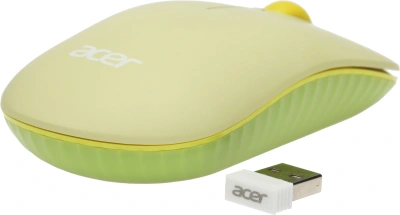 Мышь Acer OMR205 зеленый/желтый оптическая 1200dpi беспров. USB для ноутбука 3but (ZL.MCEEE.02J)