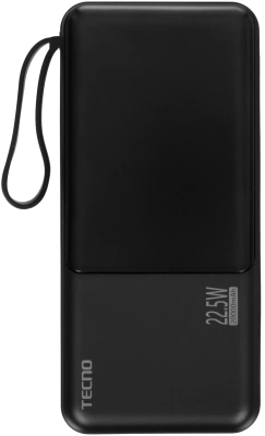 Мобильный аккумулятор Tecno Pocket L201Q 20000mAh QC3.0/PD 22.5W 3A USB-A/2xUSB-C черный (L201Q)