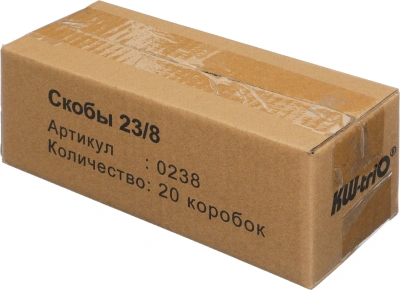 Скобы для степлера 23/8 Kw-Trio 0238 оцинкованные кор.карт. (упак.:1000шт.)