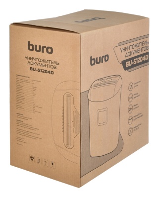 Шредер Buro Office BU-S1204D (секр.P-4) фрагменты 12лист. 21лтр. пл.карты CD