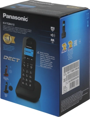 Р/Телефон Dect Panasonic KX-TGB610RUB черный АОН