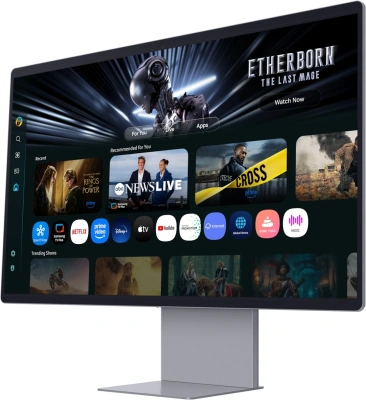 Монитор Samsung 32" Smart Monitor M9 LS32FM902SIXCI графитовый серый OLED LED 16:9 HDMI M/M Cam матовая HAS 250cd 178гр/178гр 3840x2160 165Hz FreeSync Premium Pro DP 4K USB 8.4кг