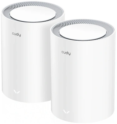 Бесшовный Mesh роутер Cudy M3000 (M3000(2-PACK) WHITE) AX3000 10/100/1000/2500BASE-T белый (упак.:2шт)
