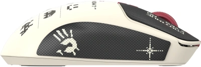 Мышь A4Tech Bloody R72 Ultra Duo белый/красный оптическая 20000dpi беспров. USB/USB-C 7but (R72 ULTRA DUO PIXELS RED)