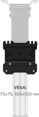 Кронштейн для телевизора Onkron CR1S черный 10"-40" макс.30кг потолочный поворот и наклон