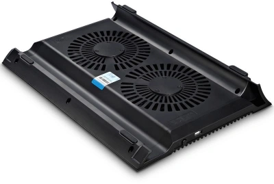 Подставка для ноутбука Deepcool N8 (DP-N24N-N8BK) 17" 380x278x55мм 25дБ 3xUSB 2x 140ммFAN 1244г алюминий черный