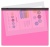 Папка на молнии Бюрократ Неон DNEBPM5APINKBL A5 полипропилен 0.15мм розовый цвет молнии черный
