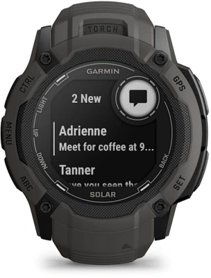 Смарт-часы Garmin Instinct 2X Solar 50мм 1" MIP корп.черный рем.черный (010-02805-00)