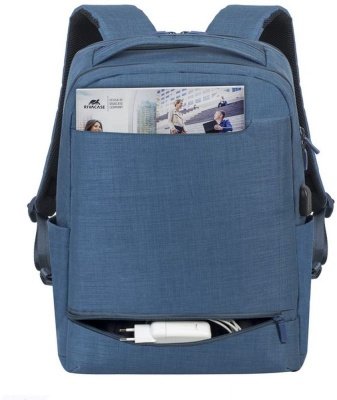 Рюкзак для ноутбука 17.3" Riva 8365 синий полиэстер женский дизайн (8365 BLUE)