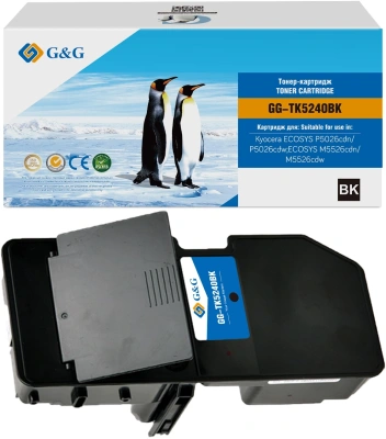 Картридж лазерный G&G GG-TK5240BK черный (4000стр.) для Kyocera ECOSYS P5026cdn/P5026cdw;ECOSYS M5526cdn/M5526cdw