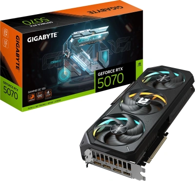 Видеокарта Gigabyte PCI-E 5.0 GV-N5070GAMING OC-12GD 1.0 NVIDIA GeForce RTX 5070 12Gb 192bit GDDR7 2625/28000 HDMIx1 DPx3 HDCP Ret