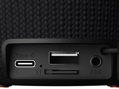 Колонка порт. Ural Молния Огонь черный/оранжевый 35W 1.1 BT/3.5Jack/USB-C 10м 2200mAh (УРАЛ МОЛНИЯ ОГОНЬ)