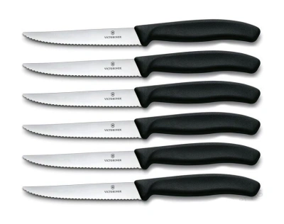 Набор ножей кухон. Victorinox Swiss Classic 6.7233.6 компл.:6предм. черный европодвес