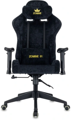 Кресло игровое Zombie 51 черный Light-20 крестов. пластик