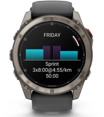 Смарт-часы Garmin Fenix 8 Pro 51мм 1.4" AMOLED корп.серебристый рем.желтый разм.брасл.:127-225мм (010-03199-11)