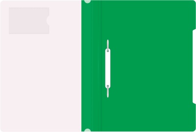 Папка-скоросшиватель Бюрократ -PS-V20GRN A4 прозрач.верх.лист карм.для визит. пластик зеленый 0.12/0.16