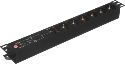 АВР Elemy ATS-1602 1U 19" ввод:2xIEC C14 выход:6xSchuko8A черный
