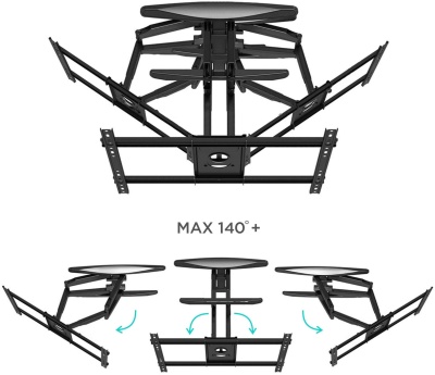 Кронштейн для телевизора Onkron M6L черный 40"-75" макс.45.5кг настенный поворот и наклон