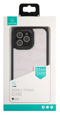 Чехол (клип-кейс) для Apple iPhone 13 Pro Usams US-BH770 прозрачный/черный (УТ000028119)