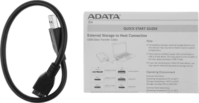 Жесткий диск A-Data USB3.0 2TB AHD650-2TU31-CBK HD650 DashDrive Durable 2.5" черный