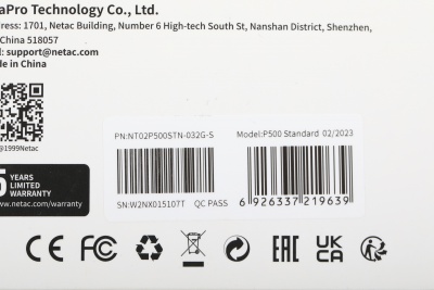 Флеш карта microSDHC 32GB Netac NT02P500STN-032G-S P500 w/o adapter