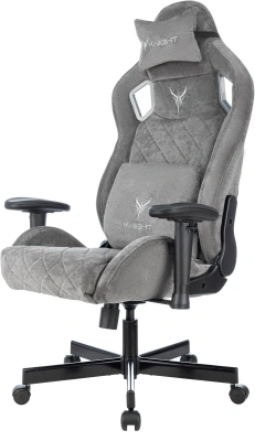 Кресло игровое Knight Outrider LTD серый Light-19 с подголов. крестов. металл