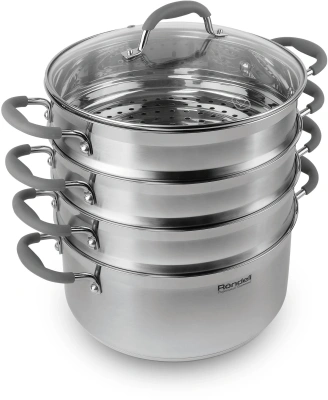 Кастрюля-пароварка Rondell RDS-1103 16.7л. d=26см (с крышкой) стальной