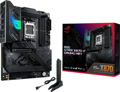 Материнская плата Asus ROG STRIX X870-F GAMING WIFI Socket AM5 AMD X870 4xDDR5 ATX AC`97 8ch(7.1) 2.5Gg RAID+HDMI+DP