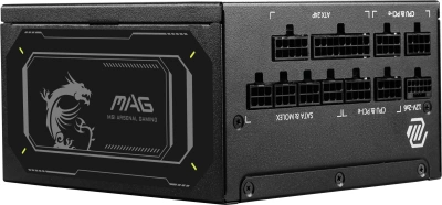 Блок питания MSI ATX 1000W MAG A1000GL PCIE5 80+ gold (20+4pin) APFC 135mm fan 15xSATA Cab Manag RTL