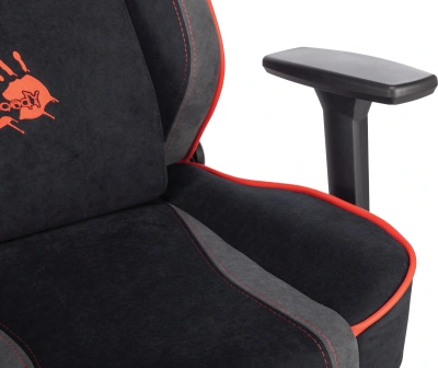 Кресло игровое A4Tech Bloody GC-680 черный/серый искусственная замша с подголов. крестов. металл