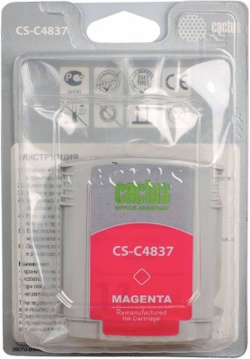 Картридж струйный Cactus CS-C4837 №11 пурпурный (29мл) для HP BIJ 1000/1100/1200/2200/2300/2600 с чипом