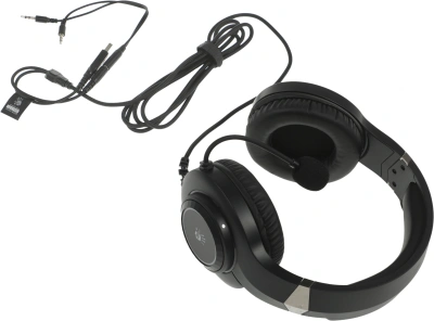 Наушники с микрофоном A4Tech Bloody G220 черный 2м мониторные оголовье (G220 AUX3.5-4PIN + USB)