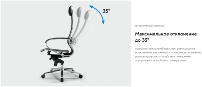 Кресло Метта Samurai KL-1 черный сиденье черный экокожа с подголов. крестов. алюминий хром