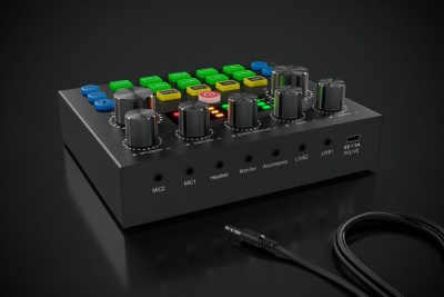 Микрофон проводной Оклик SM-600G 2.5м черный