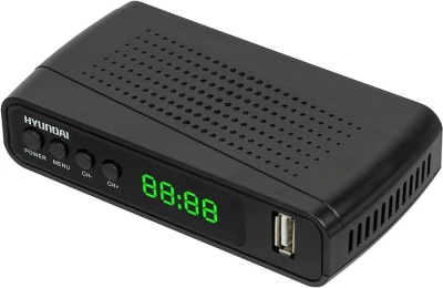 Ресивер DVB-T2 Hyundai H-DVB520 + WiFi-адаптер черный